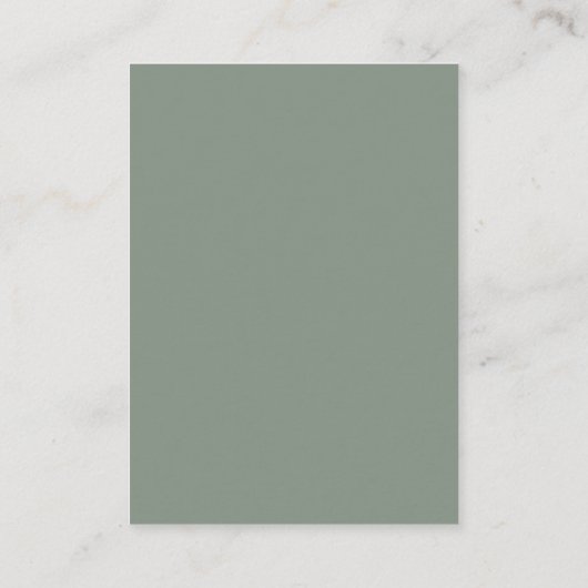 Modern Sage Green Minimal QR Code Wedding Website Informatiekaartje (Achterkant)