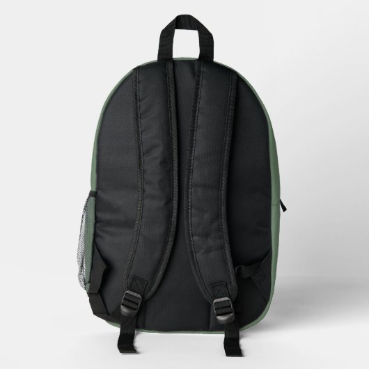Modern Sage Green Minimalist Backpack - Classy Bedrukte Rugzak (Achterkant)