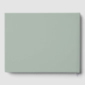 Modern Sage Green Minimalist Wedding Gastenboek (Achterkant)