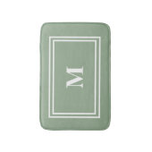 Modern Sage Green Monogram Badmat (Voorkant Verticaal)
