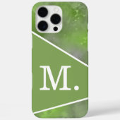 Modern Sage Green Monogram Case-Mate iPhone Case (Achterkant)