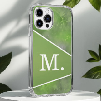 Modern Sage Green Monogram iPhone 16 Pro Max Hoesje