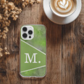 Modern Sage Green Monogram iPhone Hoesje