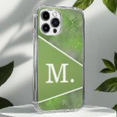 Modern Sage Green Monogram iPhone Hoesje