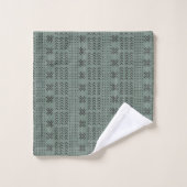 Modern Sage Green Mudcloth African Pattern Bad Handdoek (Wasdoekje)