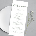 Modern Sage Green Neutral White Wedding Menu<br><div class="desc">slim menu om het collectie aan te passen *als u meer papieren opties wilt,  kunt u dit ontwerp overbrengen naar een slim programma *of voor meer hulp contact met mij opnemen</div>