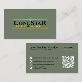 Modern Sage Green Professional met QR-code Visitekaartje