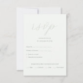 Modern Sage Green QR Code Initialen bruiloft RSVP Kaartje (Voorkant)