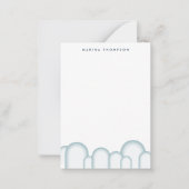 Modern Sage Green Retro Vintage Notitiekaartje (Voorkant)