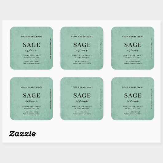 Modern Sage Green Rustic Label (Vel)