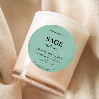 Modern Sage Green Rustic Ronde Sticker