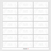 Modern Sage Green Script Botanical Guest Address Sticker (Vel)