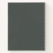 Modern Sage Green Script Cooking Recipe Kitchen Notitieboek (Achterkant)