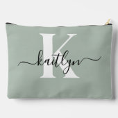 Modern Sage Green Script Monogram Etui (Achterkant)