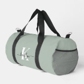 Modern Sage Green Script Monogram Plunjezak (Rechterhoek)