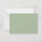 Modern Sage Green Simple Border Name Budget Notitiekaartje (Achterkant)