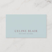 Modern Sage Green Simple Minimalist Visitekaartje (Voorkant)