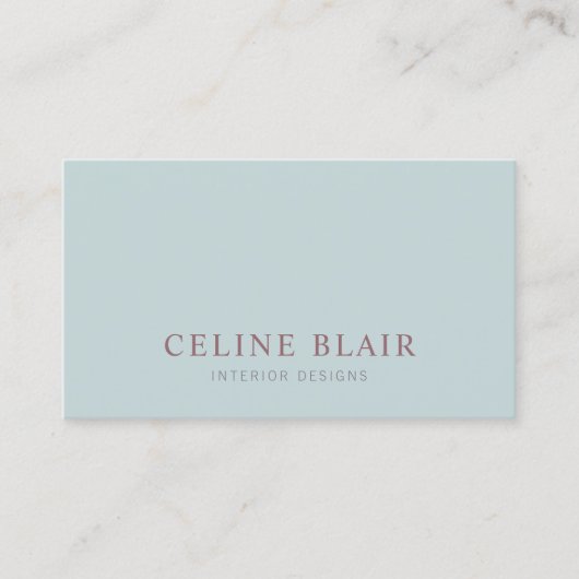 Modern Sage Green Simple Minimalist Visitekaartje (Voorkant)