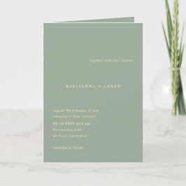 Modern Sage Green Simple Wedding
