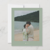 Modern Sage Green Simple Wedding Save the Date (Achterkant)