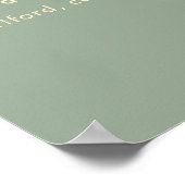 Modern Sage Green Simple Wedding Welcome Sign Poster (Hoek)
