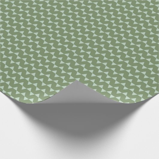 Modern Sage Green Triangle Christmas Geometric  Cadeaupapier (Hoek)