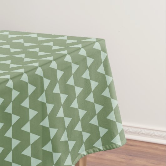 Modern Sage Green Triangle Christmas Geometric  Tafelkleed (Voorbeeld)