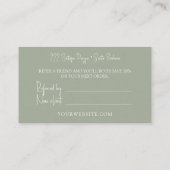 Modern Sage Green Verwijs een Vriend Kaart (Achterkant)