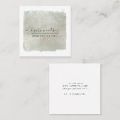 Modern Sage Green Vierkante Visitekaartje (Voorkant / Achterkant)