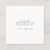 Modern Sage Green Vierkante Visitekaartje (Achterkant)
