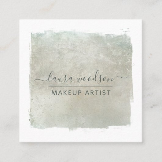 Modern Sage Green Vierkante Visitekaartje (Voorkant)