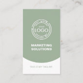 Modern Sage Green Visitekaartje (Achterkant)