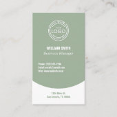 Modern Sage Green Visitekaartje (Voorkant)