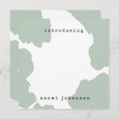 Modern Sage Green Watercolor Baby aankondiging (Voorkant / Achterkant)