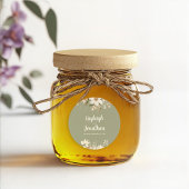 Modern Sage Green Waterverf Floral Wedding Ronde Sticker