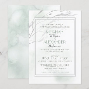 Modern Sage Green Waterverf Splash Kaart