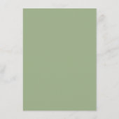 Modern Sage Green Wavy Stripe Wedding Details Informatiekaartje (Achterkant)