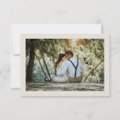 Modern Sage Green Weddenschap Foto Dank je kaart (Achterkant)