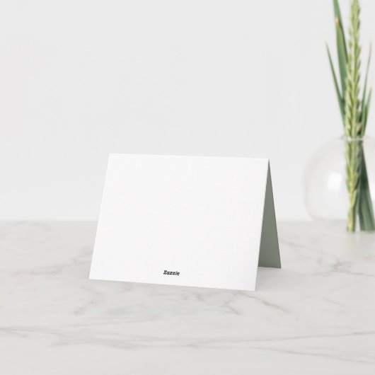 Modern Sage Green Wedding Bedankkaart (Achterkant)