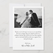 Modern Sage Green Wedding Dank u Collage Kaart (Achterkant)