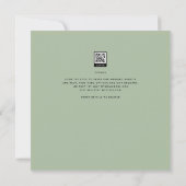 Modern Sage Green Wedding Invitation (Achterkant)