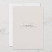 Modern Sage Green Wedding Invitation Kaart (Achterkant)