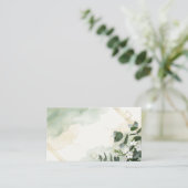 Modern Sage Green Wedding Invitation | Minimalist  Informatiekaartje (Staand voorkant)