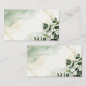 Modern Sage Green Wedding Invitation | Minimalist  Informatiekaartje (Voorkant / Achterkant)