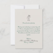 Modern Sage Green Wedding Photo Bedankkaart (Achterkant)