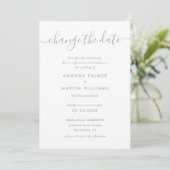 Modern Sage Green Wedding Postponement Aankondiging (Staand voorkant)