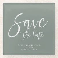 Modern Sage Green Wedding Save the Date