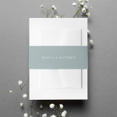 Modern Sage Green Wedding Uitnodigingen Wikkel
