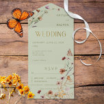 Modern Sage Green Wildflower Bouquet Dinner All In One Uitnodiging<br><div class="desc">BESCHIKBAAR MET OF ZONDER EEN QR-CODE AAN SCAN. Dit ontwerp kenmerkt de wildbloembouquets van de aardtoon op een zachte zachtachtergrond. Eenvoudig, modern en elegant. De gepersonaliseerde alle-in-één uitnodigingen zijn een unieke combinatie van zowel een prachtig gedrukte douaneverzoeken met een gemakkelijk om geperforeerd briefkaart af te breken RSVP. En ze zijn...</div>