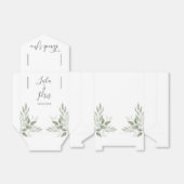 Modern Sage Greenery Botanical Wedding Favor Box Bedankdoosjes (Uitgevouwen)
